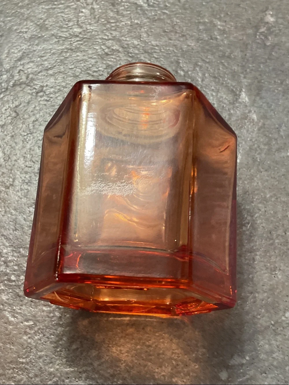 Vintage Amber & Orange Glass Accent Vases - Set of 3